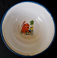 Dt/228 - old, retro message-proof, enameled children's plate