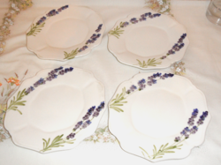 Porcelain cake plate with lavender pattern (4 pcs.)