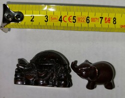Elephant and turtle figurines, figurines