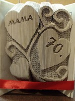 Book sculpture for birthdays, but can be given for any occasion by changing the text