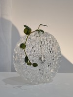 Op  Art stílusú "buborékos" kristály váza - Beyer Kristall  '70s
