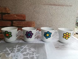 4 Bavarian flower coffee cups