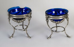 Pair of silver empire style spice holders