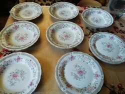 Elegant porcelain tableware with pink flowers