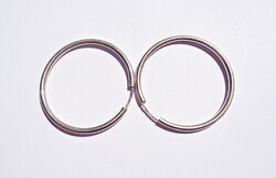 46 mm. Diameter, engraved pattern, silver hoop earrings