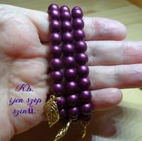 A bracelet made of special beautiful colored matte glass beads.