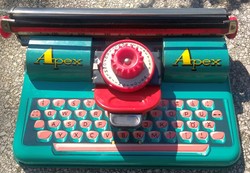 Zománcozott játék írógép tipp&co német 1962-ből tábla reklám matchbox