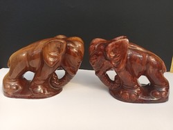 Pair of artdeco elephant bookends in hops