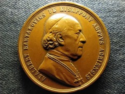 Kisapponyi Bartakovics Adalbert egri érsek 1865 bronz emlékérem 42,35g 44mm (id69436)