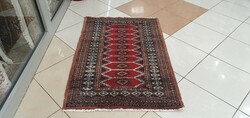 KM42 Pakisztani Yamud kézi csomó gyapjú perzsa szőnyeg 120X60CM INGYEN FUTÁR