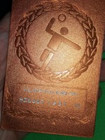1981. KÉZILABDA -Alapfokú Csapatsport III. hely bronz vékony plakett tokjával a képek szerint