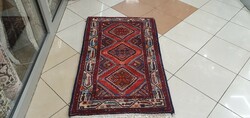 KM34 KÜLÖNLEGES Iráni Akabada kézi csomó gyapjú perzsa szőnyeg 128X77CM INGYEN FUTÁR