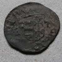 I. Ulászló denár 1442-1443 h-T Nagyszeben litván lovas címeres kis elfordulással duplán vert