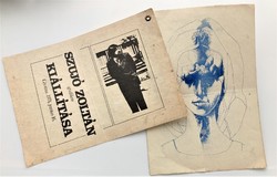 Zoltán Sujó (1944-1981) exhibition catalog with 2 graphics from 1974
