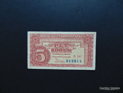 Csehszlovákia 5 korun - korona 1949