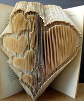 Heart-to-heart book sculpture for any occasion, a unique, special gift