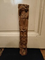 Régi szantálfa keleti bölcs szobor 41*7 cm nagy méret
