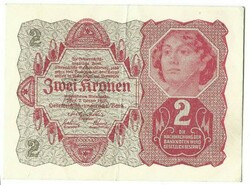 2 korona kronen 1922 Ausztria 3.