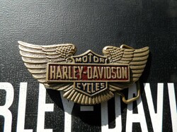 Régi és Ritka Motoros Harley-Davidson vintage eredeti bronz övcsat