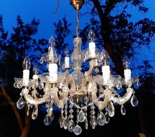 12-arm crystal chandelier
