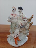 Baranovka Ukrainian Soviet porcelain lovers figure 1960s