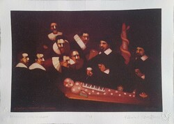 Ef Zámbó István - Rembrandt után szabadon 24 x 36 cm computer print, merített papír