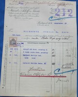 Old invoice 1913 Budapest