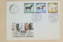 Bábolna stud is 200 years old - first day stamp - fdc - 1989