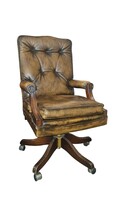 A693 chesterfield boss leather swivel chair, desk chair