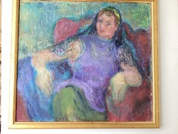 Gráber Margit ( 1895 - 1993 ) . Nő fátyollal .
