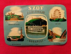 Antique Sot holiday boat Budapest - suitcase label sticker collector's condition according to the pictures