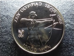 Dél-Korea Olimpiai Játékok Szöulban 1988 Íjászat .925 ezüst 10000 won 1987 (id62333)