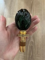 Fabergé emerald green crystal wine bottle stopper