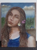 Szignálatlan női fej, portré - 519