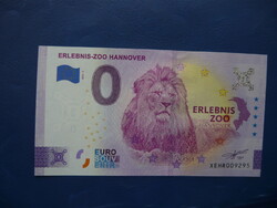 Germany 0 euro 2022 Hannover Zoo! Lion! Rare commemorative paper money