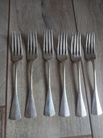Wonderful antique 800 silver fork set (6 pieces, 241 grams)