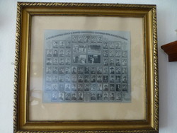 9.Hunyadi Honvéd Gyalogezred tisztikara 1939 augusztus. Eredeti fotó aranyozott keretben