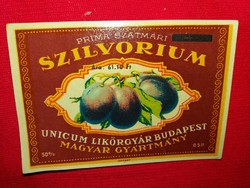 RÉGI -  ZWACK - SZATMÁRI SZILVÓRIUM PÁLINKA címke - GYŰJTŐI ÁLLAPOT a képek szerint
