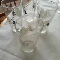 Hand-painted glass 4 pieces