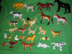 Retro quality backyard domestic farm animals plastic toy figures in one set according to the pictures