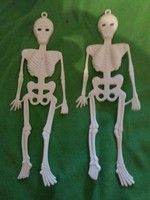 Retro trafikáru bazáráru függeszthető csontváz figurák DARABRA 16 cm szép állapotban a képek szerint