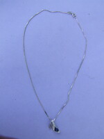 Silver necklace with shoe-shaped pendant (230526)