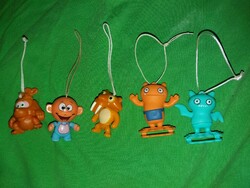Retro plastic hanging fairy tale, cartoon figures in a package of 5 pieces as shown in the pictures
