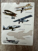 Vintage airplane flying sticker