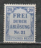 Post office reich 0092 we official 5 1.00 euros