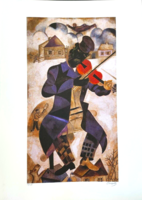 Chagall litográfia - Hegedűs