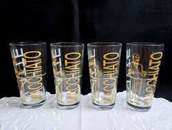 4 rare latte macchiato glasses