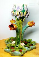 Tulip majolica vase, a unique specialty.