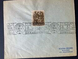 TISZÁNTÚLI IPARI VÁSÁR DEBRECEN 1938. első napi bélyegzés FDC