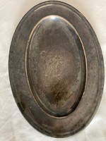 Alpaca silver oval bowl